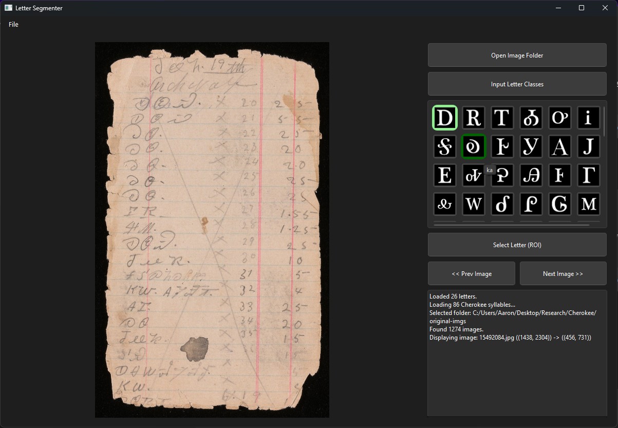 Handwritten Cherokee Script OCR Dataset (CSD)